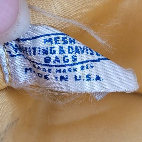 Vintage Whiting & Davis 40s Gold Mesh Evening Cocktail Chain Wristlet Bag - Picture 9 of 15